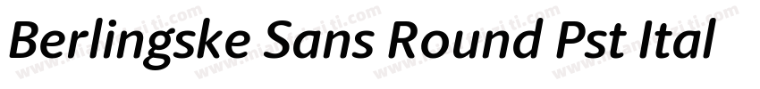 Berlingske Sans Round Pst Italic字体转换